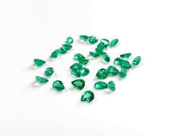 Emerald Pear 0.25 Carat, Zambian Emeralds, Calibrated Emeralds, Natural Emeralds, Natural Gemstones, Gemstones, Colored Stones, Emeralds