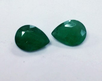 Brazil Emerald Pear Pair 8x6mm