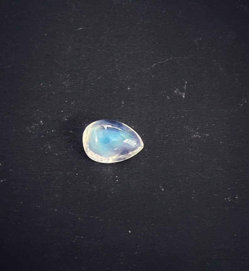 June BirthStone Affordable Gemstone Nice Play of Color Rainbow Moonstone Pear Cabochon 9x7mm Approx 1.30 Carat