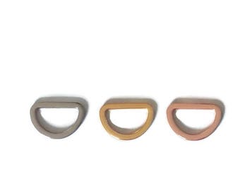 Rose Gold, Gold, Silver Flat D-rings - 1 inch only - 25mm