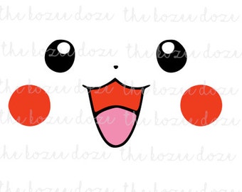 Download Free Pikachu Face Svg Etsy SVG Cut Files
