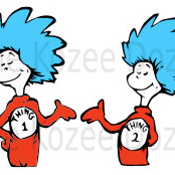 Thing 1 and Thing 2 SVG