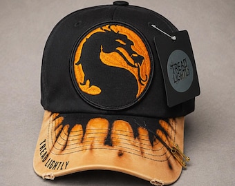 Mortal Kombat Grunge Style Cap – Street Fight Retro Gaming Baseball Hat