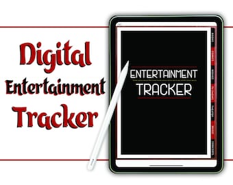 Digital Movie Tracker Digital Book Tracker Digital Entertainment Tracker for GoodNotes, Notability iPad Tablet Digital Planner Template
