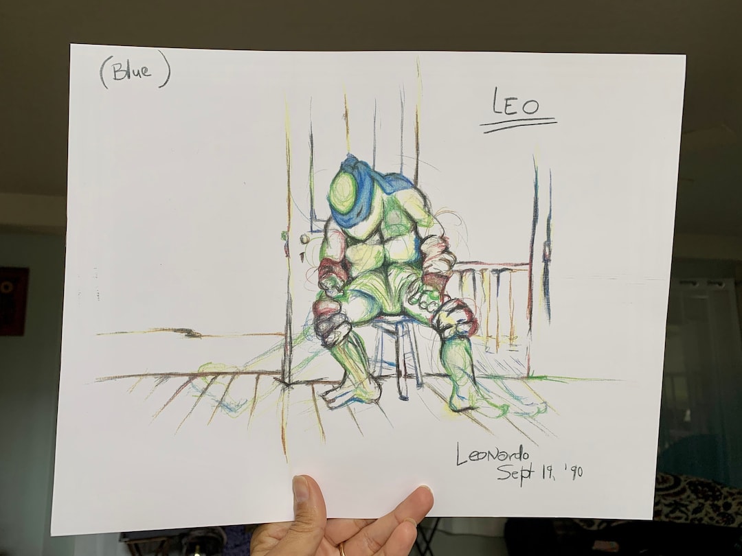 Leonardo Sketch TMNT Teenage Mutant Ninja Turtles High Quality