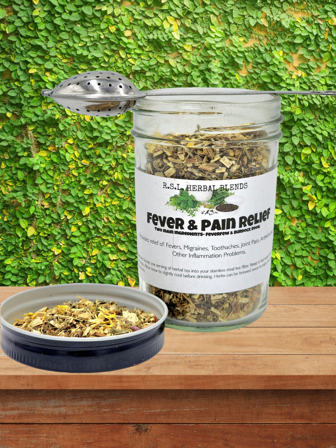 Fever and Pain Relief Herbal Tea, Feverfew Tea, Feverfew Tincture