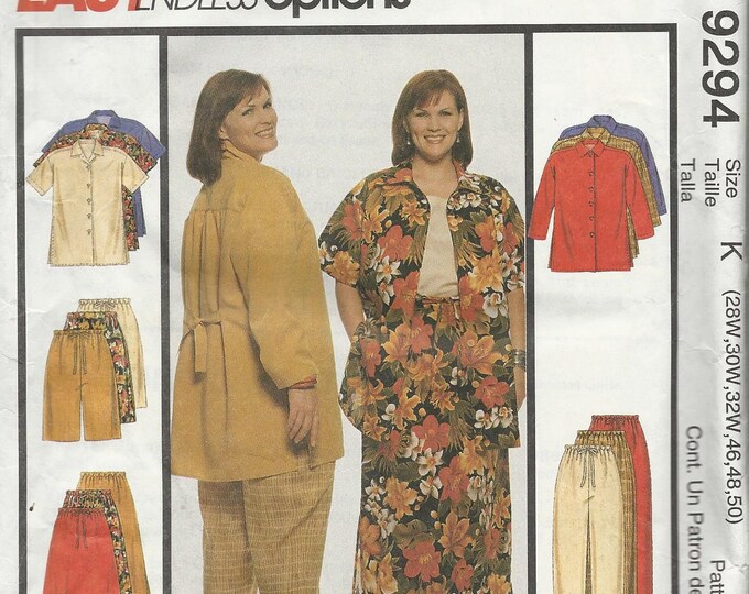 Featured listing image: McCalls Wardrobe Builder Sewing Pattern 9294