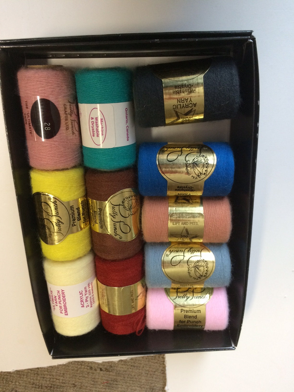 Pretty Punch Embroidery Thread or Yarn 11 different colors