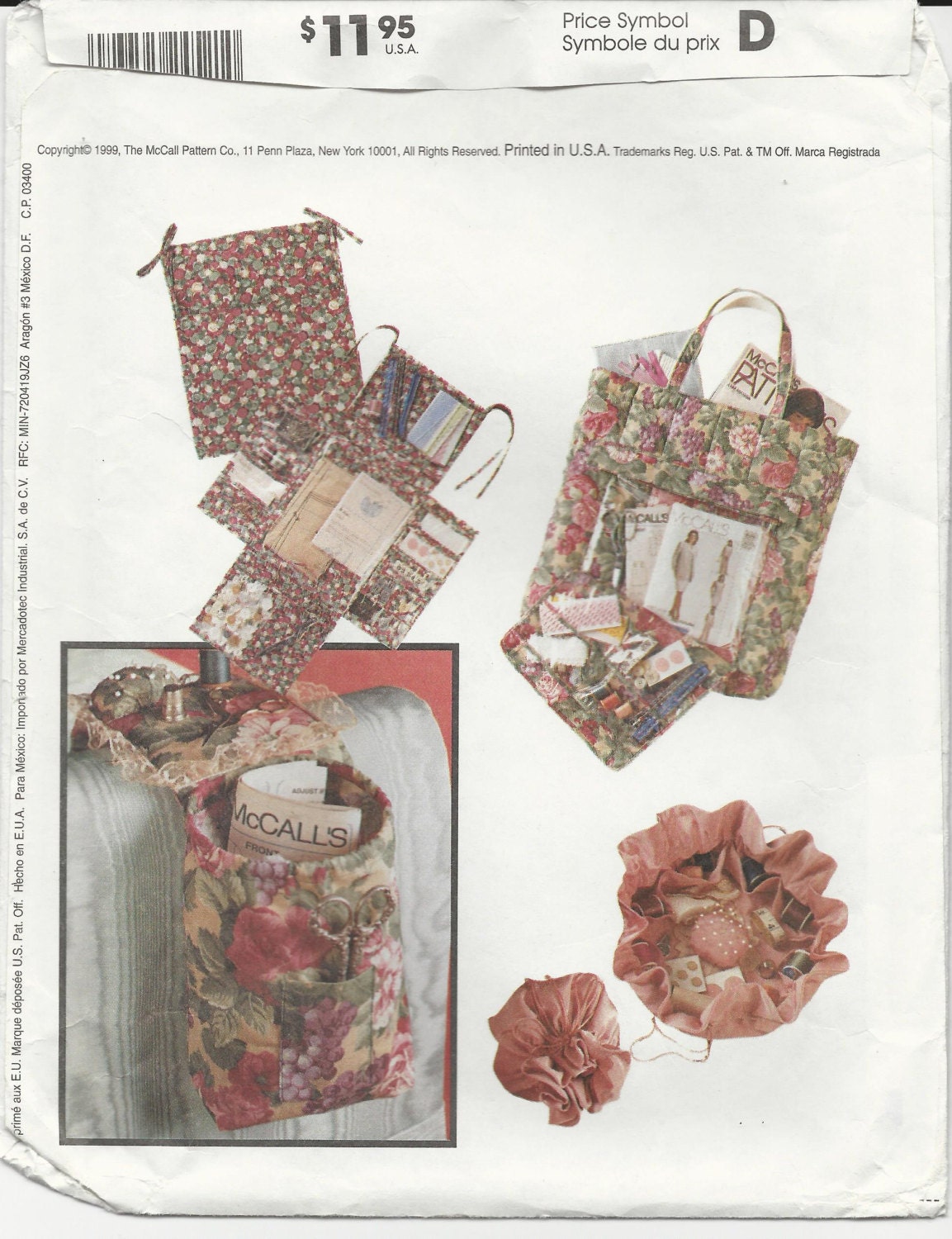 Craft Sewing Pattern, McCalls Craft Pattern 2452