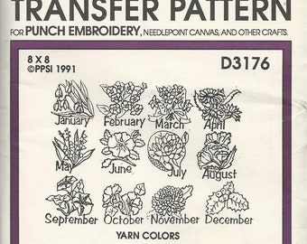 Art Images, Pretty Punch Hot Iron Transfer Pattern for Punch Embroidery and other arts