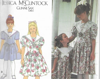 Simplicity 8255 Jessica McClintock for Gunne Sax Girls Sewing Pattern/Size KK (8-14)/Vintage 1992