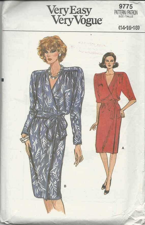 knee length dresses for ladies Vogue 7424 dress sewing pattern Bust 34, 36, 38 inches – the vintage pattern  market