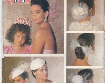Hat Pattern, Butterick 3573 Enchanting vintage hats and bows pattern