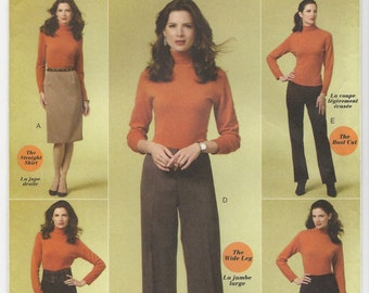 Wardrobe builder sewing pattern, Butterick 5391  Pants  and skirt sizes 16to 24