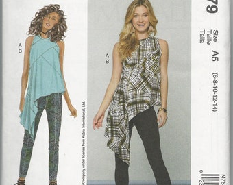 Ladies Blouse, McCalls Ladies Designer Top and Pant Pattern Design by Nicole Miller