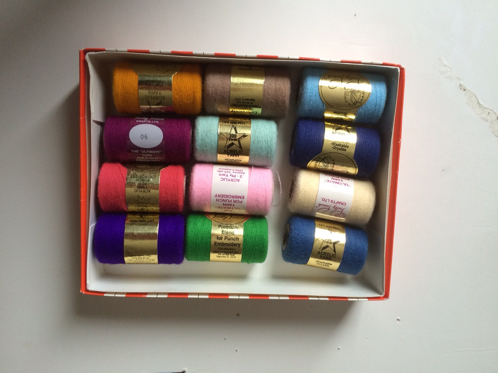 Pretty Punch Yarn Punch Embroidery Yarn 12 different spools