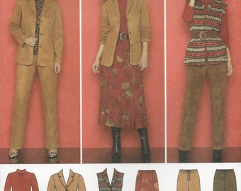 Simplicity 2287 Ladies blazer, vest, skirt, top and pants pattern