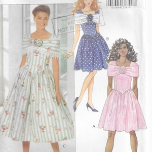 Ladies Dress Sewing Pattern, Butterick 5910 Vintage  Misses Dress Pattern size 6-8-10-12