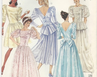 McCalls 3485 Ladies Gown - Dress Vintage Style