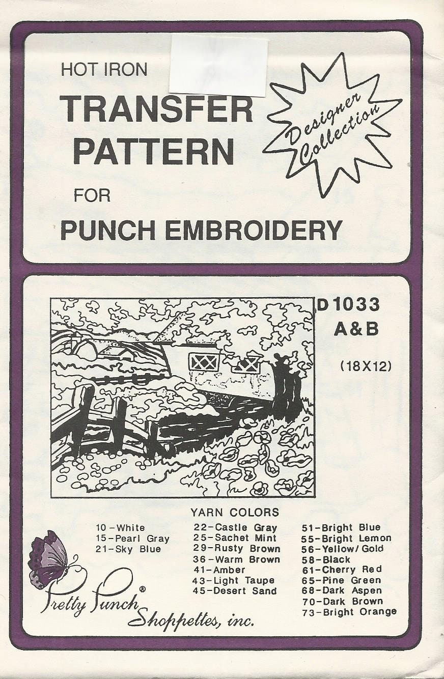 Pretty Punch Hot Iron Transfer Pattern for a country image for punch