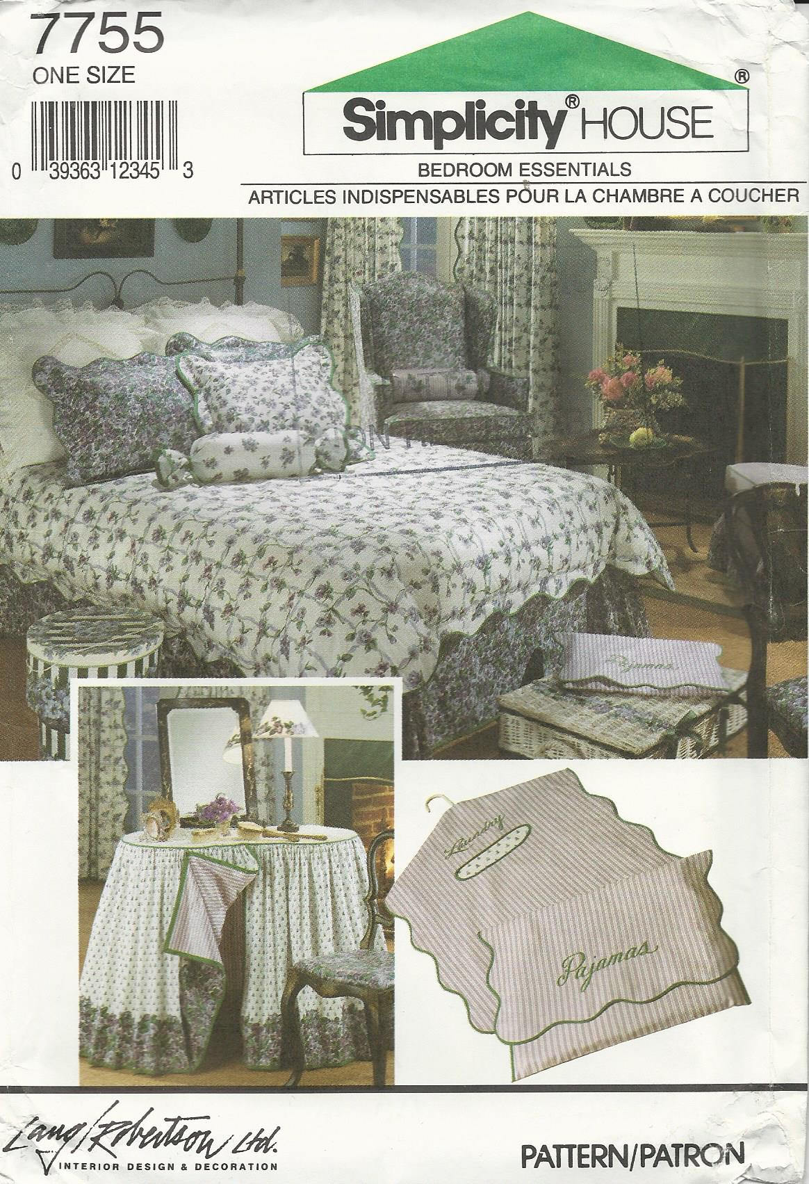 Simplicity Home Bedroom Essentials Sewing Pattern
