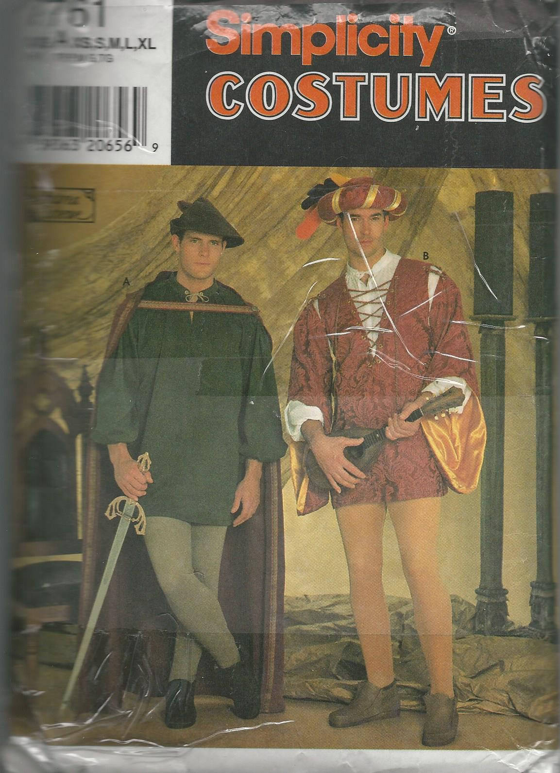 Medieval Costume, Simplicity Costume Pattern Men's