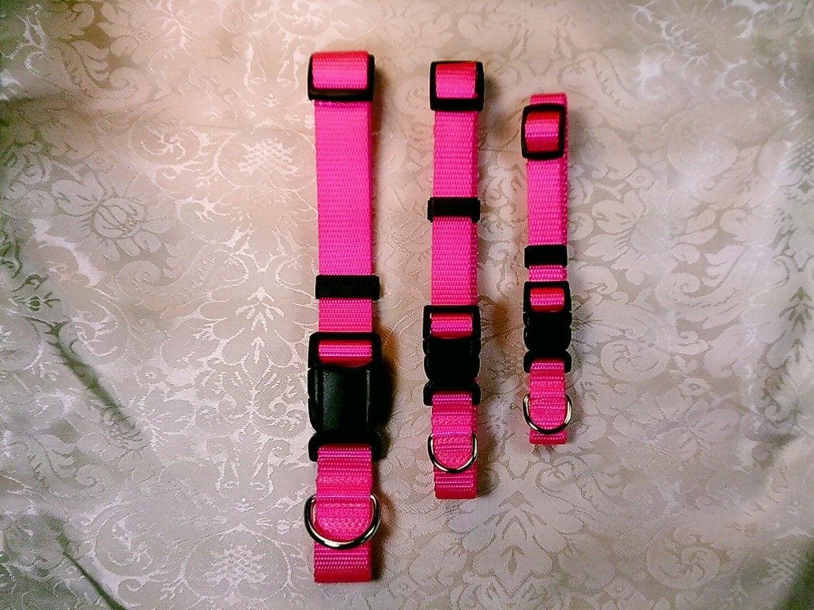 PERSONALIZED EMBROIDERED Dog Collars Custom Made Sizes 13 Etsy