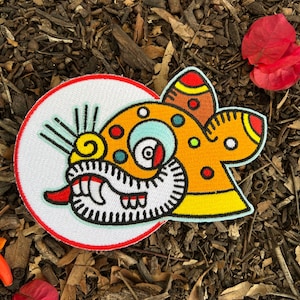 Ocelotl Patch: Mexica Aztec Calendar Embroidered Iron-On