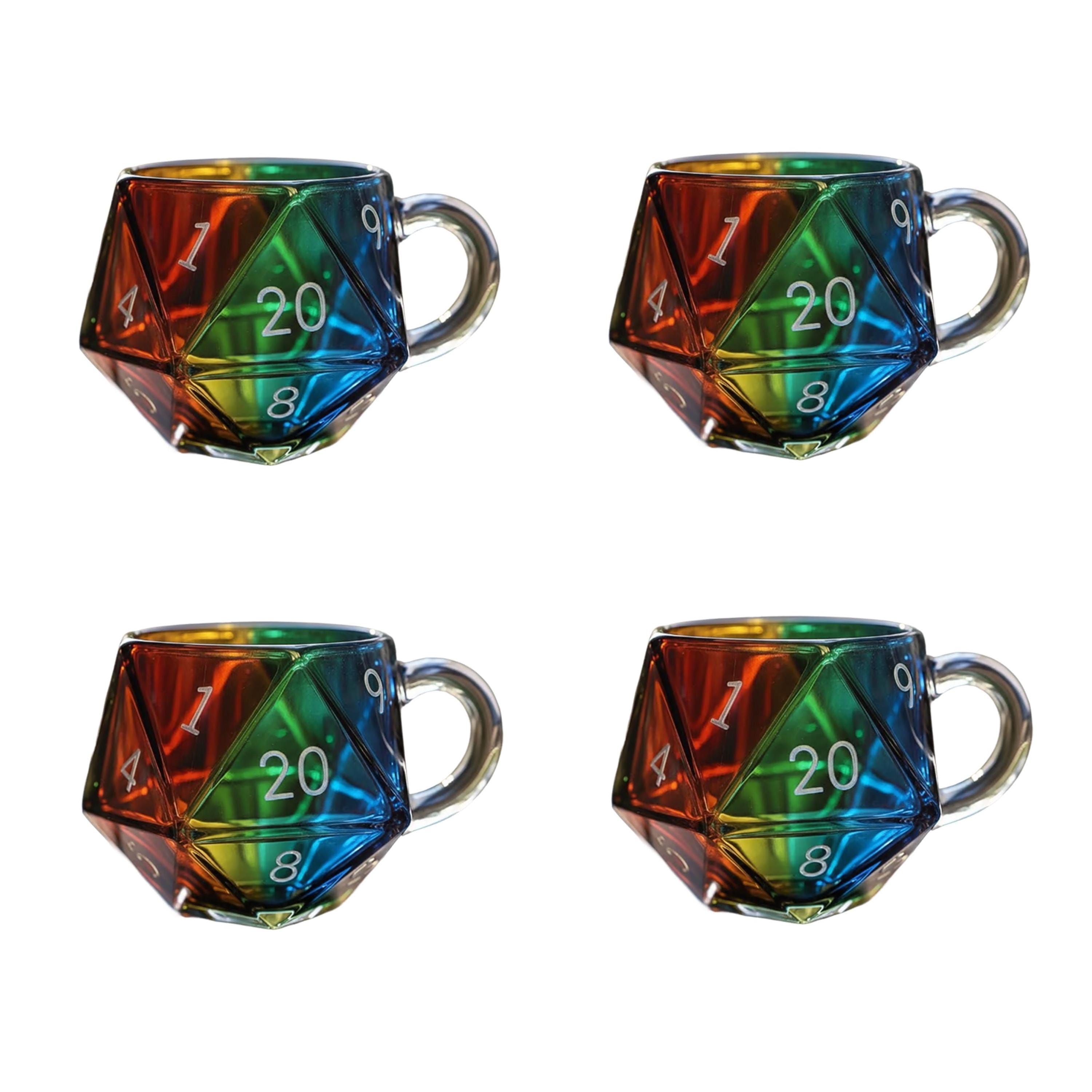 Rainbow Glass D20 Dice Mug 20-sided Die Intricate Design Colorful Multi  Color Real Hot Cold Coffee Cup Tea Office RPG Dnd D&D Christmas Gift - Etsy