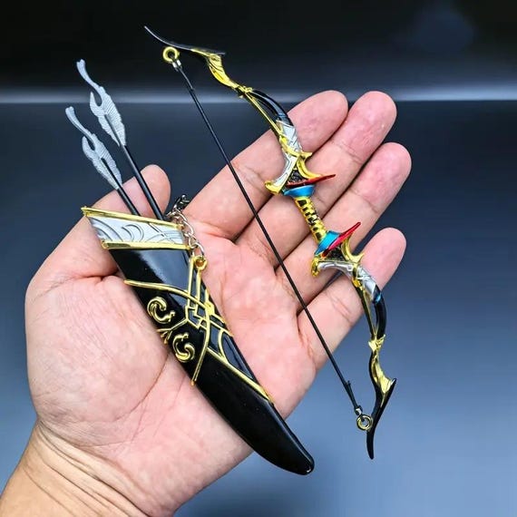 Mini Full Metal Fantasy Bow and Arrow Kit W/ Quiver + Arrows