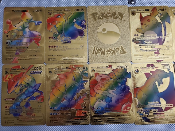 20 X Custom Pokmon Textured Gold Foil Rainbow Art Cards - High Quality Random Lot English Unique Secret Rare Color Pokemon Card Collection - Etsy 20 X Custom Pokmon Textured Gold Foil Rainbow Art Cards - High Quality Random Lot English Unique Secret Rare Color Pokemon Card Collection - Etsy