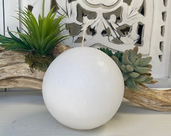 Medium White Sphere (Ball) Candle