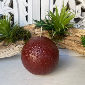 Small Brown Sphere (Ball) Candle