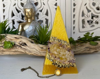 Manipura - Solar Plexus Chakra Pyramid Candle - Yellow