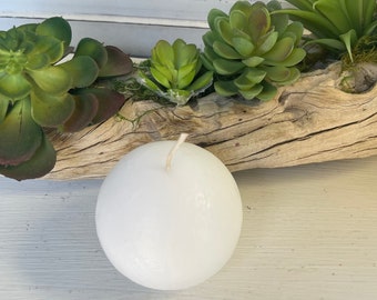 Small White Sphere (Ball) Candle
