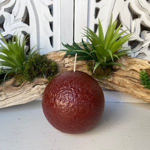 Mini Brown Sphere (Ball) Candle