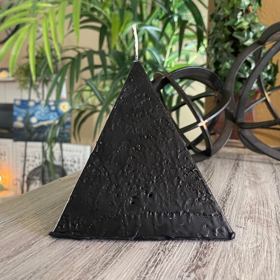 Black Pyramid Pillar Candle