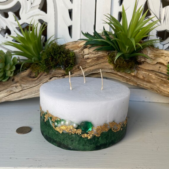 Three Wick Artisan Round Pillar Candle - 3 Inch