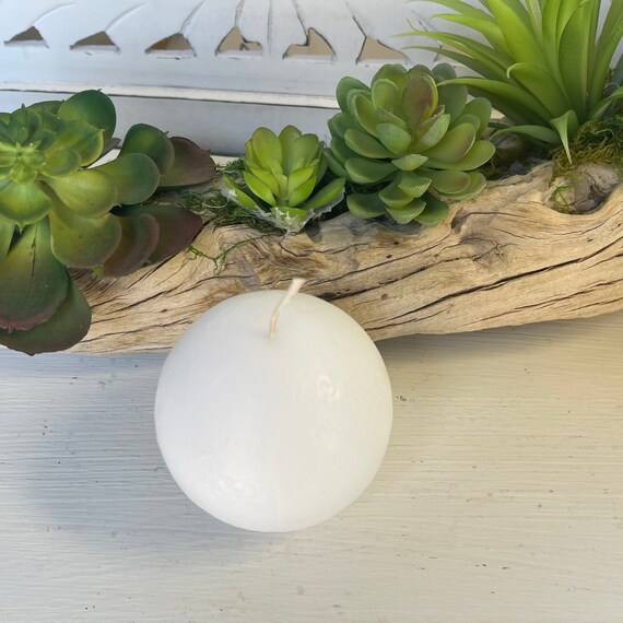 Small White Sphere (Ball) Candle
