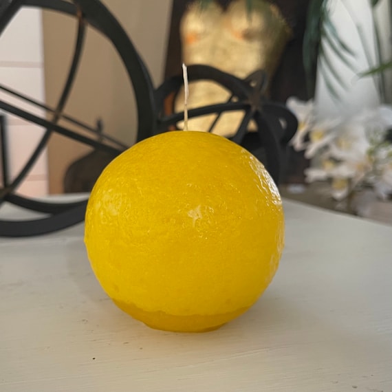 Mini Yellow Sphere (Ball) Candle