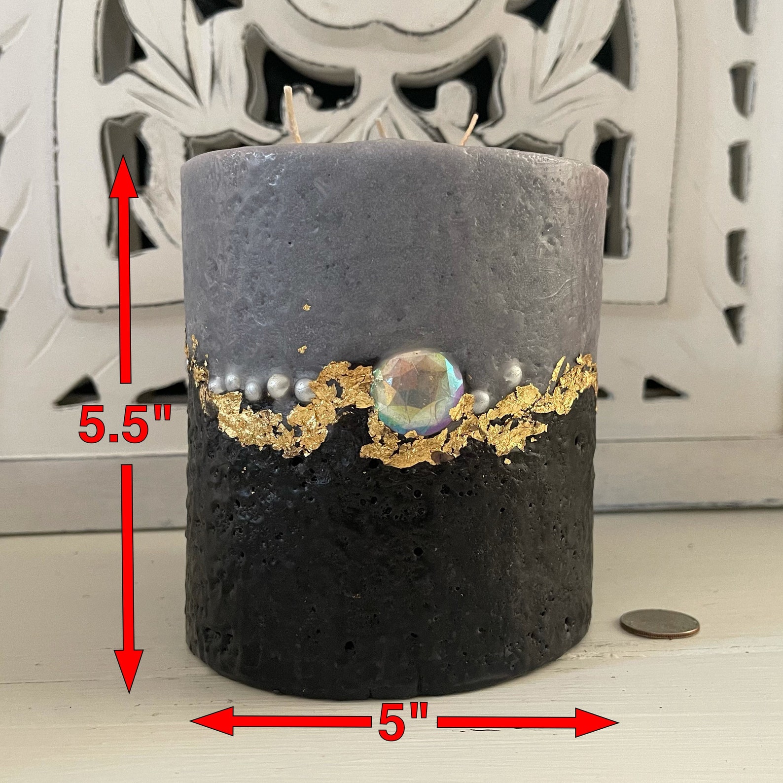 Artisan Three Wick Round Pillar Candle Etsy