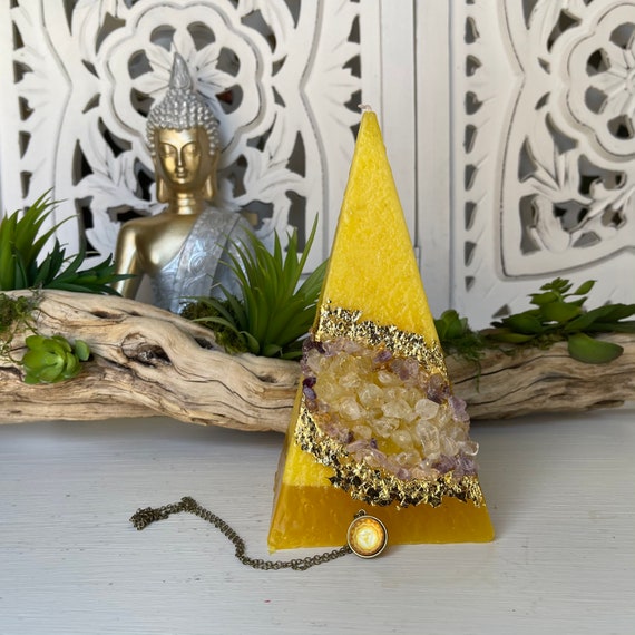 Manipura - Solar Plexus Chakra Pyramid Candle - Yellow