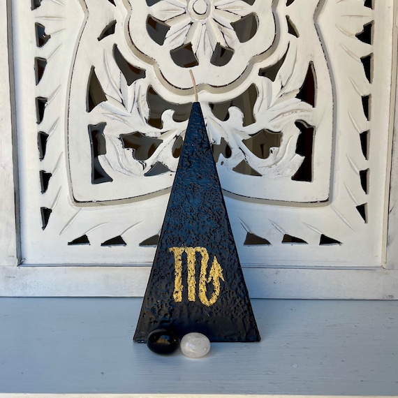 Scorpio Zodiac Pyramid Candle - Black