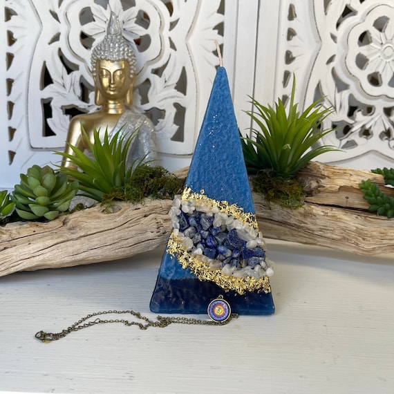 Ajna - Third Eye Chakra Pyramid Candle - Blue