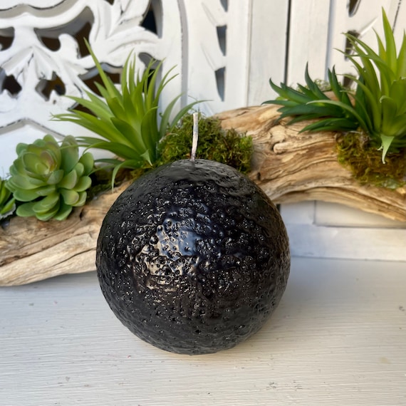 Large Black Sphere (Ball) Candle