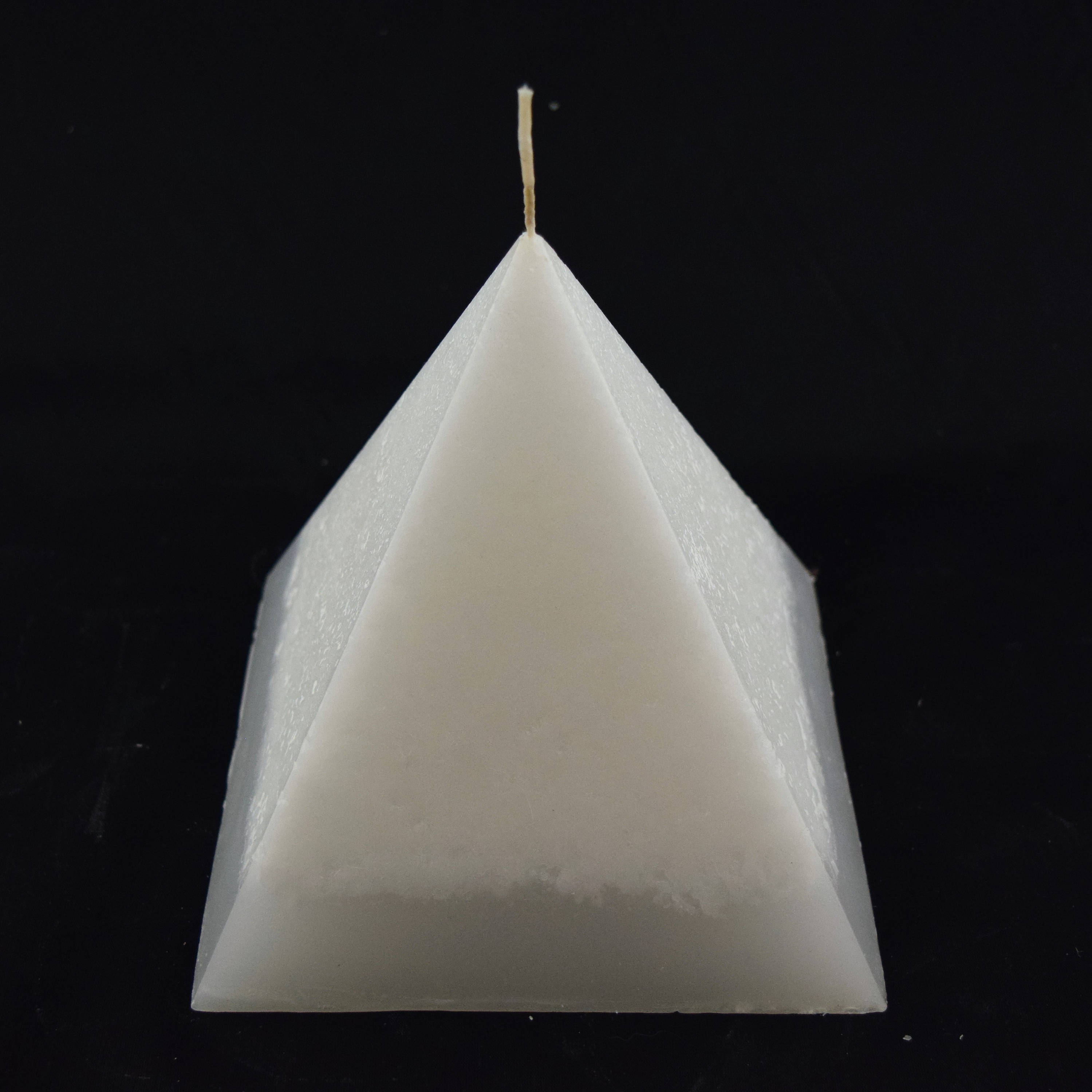 White Pyramid Pillar Candle