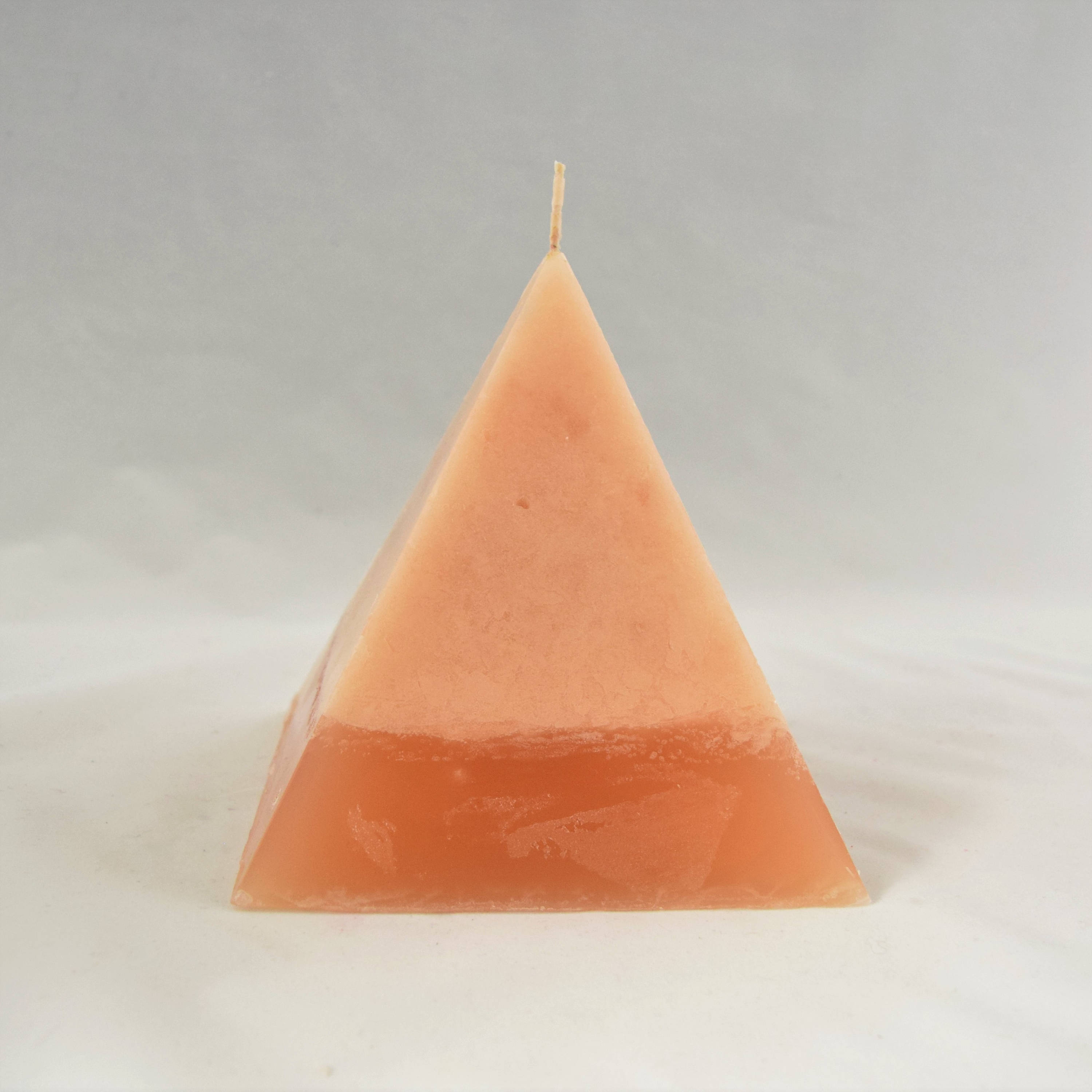 Beige Pyramid Pillar Candle