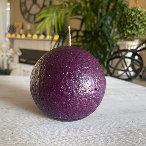 Large Purple Sphere (Ball) Candle