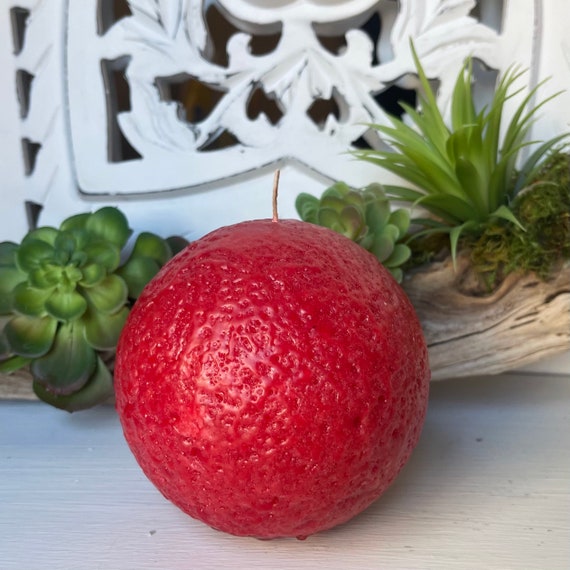 Large Red Sphere (Ball) Candle