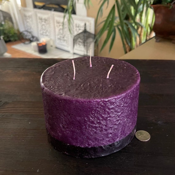 4 Inch Small Three Wick Pillar Candle 